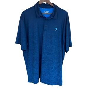 Under Armour Navy Blue Loose Heat Gear Polo - Size 2XL
